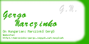 gergo marczinko business card